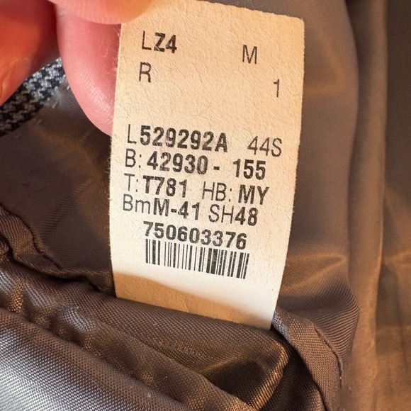 Lauren Ralph Lauren grey, black and blue houndstooth silk/wool blazer. 44s - Picture 8 of 9